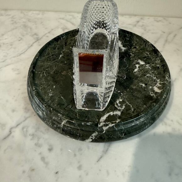 Godinger Crystal Scotch Tape Dispenser Cut Glass Office Desk Decor - Picture 4 of 6